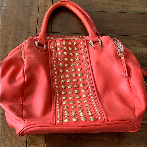 Imoshion Handbags - Coral Colored Purse with Gold Hardware